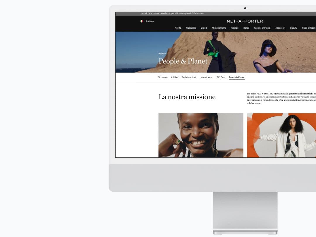 NET-A-PORTER Italian People & Planet on desktop